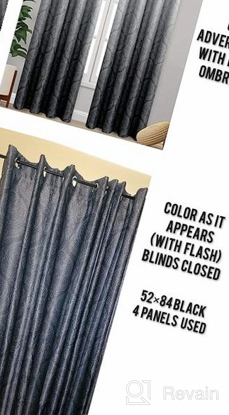 img 1 attached to DWCN Ombre Blackout Curtains For Bedroom - Damask Patterned Thermal Insulated Energy Saving Grommet Curtains For Living Room, Set Of 2 Gradient Window Curtain Panels, 52 X 84 Inches Long, Navy Blue review by Ivy Guerrero