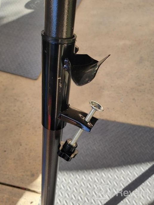 img 1 attached to 🏖️ AMMSUN Beach Fishing Umbrella Mount Bench Buddy - Umbrella Stand Chair Clamp Holder Clip review by Byron Howell