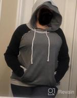 img 1 attached to KAKALOT Women'S Casual Color Block Hooded Sweatshirt With Thumb Holes review by Liz Taylor