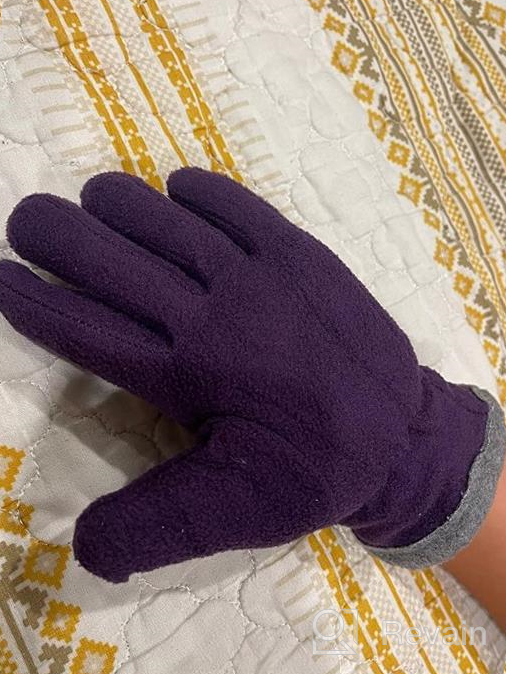 img 1 attached to 🧤 Ultra Soft & Warm Kids Fleece Gloves: Perfect Winter Mittens for Boys & Girls During Outdoors Activities review by Jason Bell