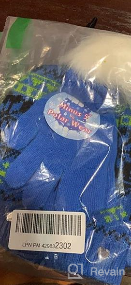 img 1 attached to 🧣 Stay Warm and Stylish with the S.W.A.K Girls Zig Zag Knit Hat and Gloves Set review by Bethany Baker
