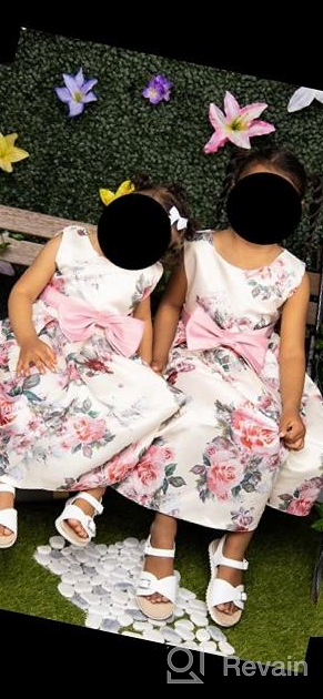 img 1 attached to 👗 CMMCHAAH Girls Pageant Party Dresses: Floral Print Formal Dress for Ages 2-9Y review by Ted Boone