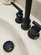 img 1 attached to Oil Rubbed Bronze Widespread Bathroom Faucet With Drain And Supply Lines - Retro 2-Handled Vanity Faucet For 3-Hole Sink Basin By WOWOW review by Gotdat Burton