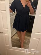 img 1 attached to Women'S Casual Long/Short Sleeve Wrap V-Neck Ruffle Mini Dress By Amoretu review by Melissa Welter