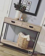 img 1 attached to Modern Oak Wood Console Table With Drawers And Shelf - Ideal For Hallways, Living Rooms And Entryways! review by Viswanath Badasz