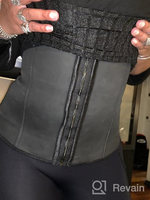 img 1 attached to KIWI RATA Latex Waist Trainer With Double Straps And X-Shape Faja For Women'S Workout - Trimmer Belt For Slimming And Toning review by Francis Heart