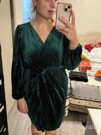img 1 attached to BerryGo'S Velvet Wrap Dress - The Perfect Blend Of Elegance And Sensuality For Winter Parties review by Christie Miller