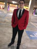 img 1 attached to Stylish Coofandy Tuxedo Jacket: Perfect For Weddings, Proms, And Parties review by Jody Kashani