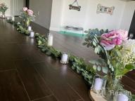 img 1 attached to 2PCS Faux Silk Eucalyptus Garlands - Artificial Greenery Vines For Wedding Backdrop, Wall Decor And Flower Arrangements review by Jonathan Arroyo