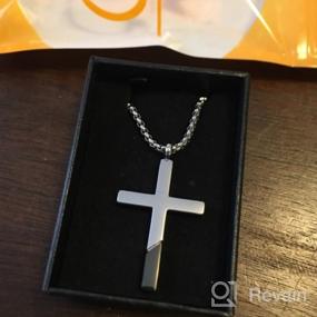 img 7 attached to 🔥 Stylish Stainless Steel Cross Necklace with Adjustable Chain for Men and Women by 555Jewelry