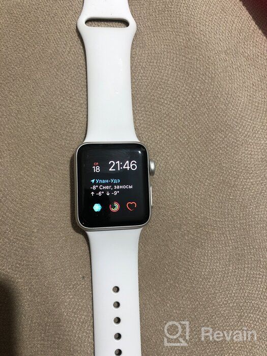 img 1 attached to Renewed Apple Watch Series 3 GPS + Cellular, 38MM Silver Aluminum Case with White Sport Band review by Qu Vn Nguyn (Mng Tay ᠌