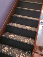 img 1 attached to 4-Pack SUSSEXHOME Carpet Stair Treads - Pet & Kid Friendly, Self Adhesive Safety To Prevent Slipping On Wooden Steps review by Brandon Thompson