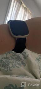 img 8 attached to Эластичная резинка-браслет для Fitbit Versa 3/Versa 4/Sense/Sense 2, женский мягкий нейлоновый съемный ремешок Solo Loop, дышащая и комфортная браслетка на запястье M/L от TOYOUTHS