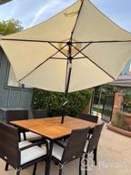 img 1 attached to ASTEROUTDOOR 11Ft Patio Market Umbrella With Push Button Tilt, Crank And 8 Sturdy Ribs For Lawn, Garden, Deck, Backyard & Pool - Red review by Brad Phifer