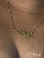 img 1 attached to HUAN XUN Personalized Name Necklace - Custom Initial Necklaces in Golden or Silver review by Judy Thomas