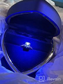 img 6 attached to Коробка для колец GBYAN со светодиодной подсветкой для предложения, помолвки, свадебной церемонии Коробка для ювелирных изделий в форме сердца