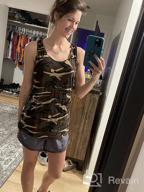 img 1 attached to Cute Camo Racerback Tank Tops For Women - Flowy Athletic Shirts For Running, Workouts, And The Gym - Muscle Shirts With Camouflage Design review by Prentice Martin