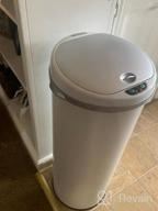 img 1 attached to ITouchless SoftStep 3 Gallon Small Semi-Round Bathroom Step Trash Can With AbsorbX Odor Filter And Removable Inner Bucket, Stainless Steel, 11 Liter Pedal Garbage Bin For Bedroom, Office Cubicle review by Amy Smith