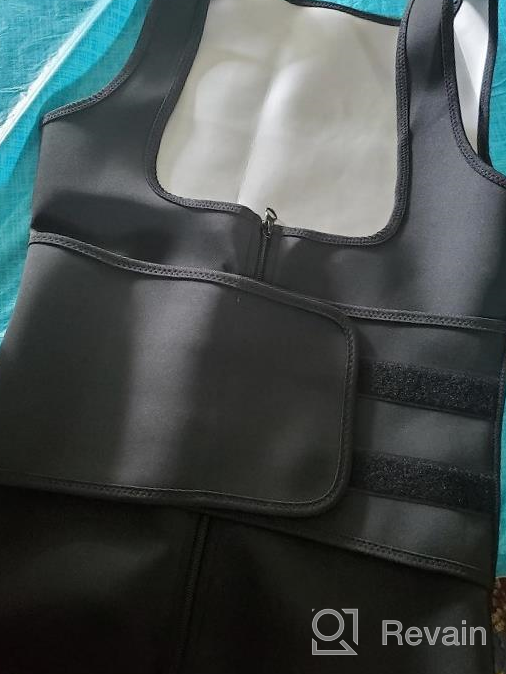 img 1 attached to Slimming Body Shaper Zipper Sauna Suit For Women - Eleady Sweat Vest Waist Trainer Corset, Ideal Workout Tank Tops review by Dan Deng