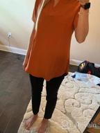 img 1 attached to Summer Casual Chiffon Blouses With Split V Neckline And Short Sleeves For Women - Loose Tunic Tops review by Karen West