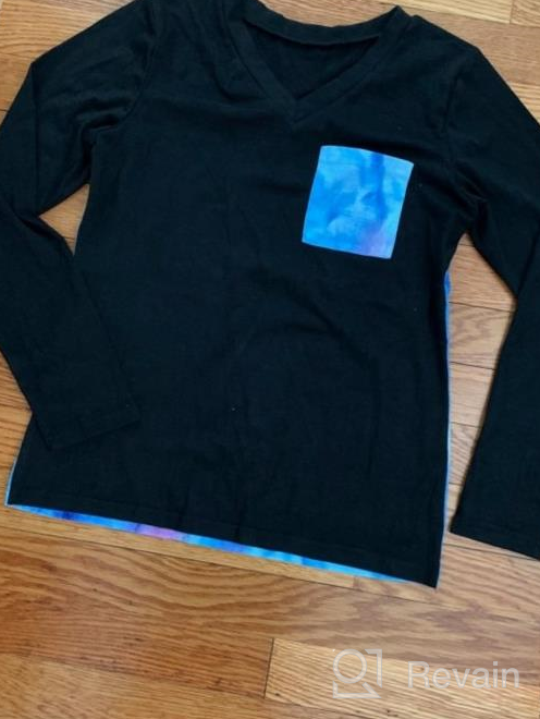 img 1 attached to 👚 Dokotoo Girls Color Block Long Sleeve Sweatshirt: Casual Loose Crewneck Pullover Tops review by Dawn Kemp