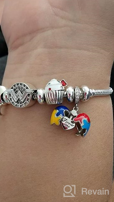 img 1 attached to ❤️ Valentine's Day Charms for Pandora Bracelet: EMOSTAR Celtic Knot, Lipstick Red Lips, I Love You, Autism Awareness, Magnolia, Boy Girl in Love, Clover Heart Beads in Sterling Silver - Ideal Gifts for Family Christmas review by Steven Hudson
