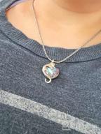 img 1 attached to 🐱 Sterling Silver Cat Urn Necklace: My Angel Cat Cremation Keepsake with Austrian Blue Heart Crystal review by Evan Sharma