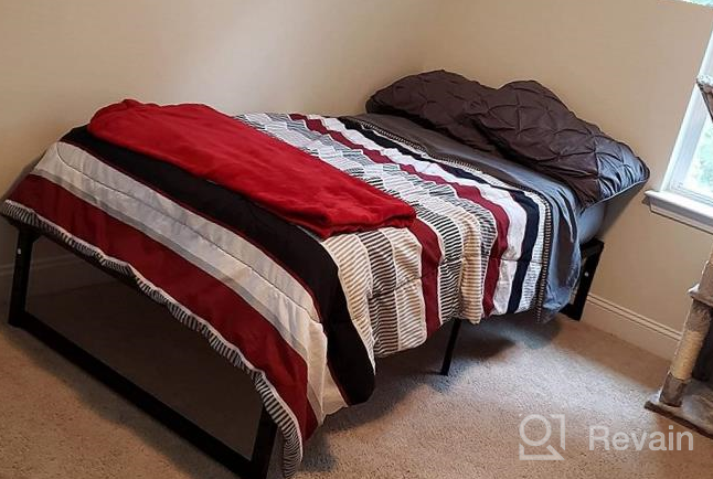 img 1 attached to Full Size Metal Platform Bed Frame W/ Steel Slat Support & Underbed Storage - No Box Spring Needed! review by Steve Linquist