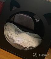 img 1 attached to Grey Anti-Anxiety Donut Dog Bed For Small Medium Dogs - Calming Pet Cuddler Bed With Soft Plush Faux Fur, Machine Washable And Anti-Slip Bottom By JOEJOY review by Brian Sitton