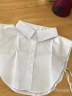 img 1 attached to Women'S White Pointed Half Blouse Detachable Fake Collar AORAEM Shirt review by Shay Johnson
