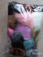 img 1 attached to 24 Pieces Faux Fox Fur Pom Poms DIY With Elastic Loop For Hats, Keychains, Scarves, Gloves And Bags Accessories - 12 Bright Colors (2 Pcs Each Color) review by Megan Walker