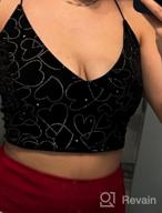 img 1 attached to Verdusa Women'S Velvet Galaxy Print Spaghetti Strap Crop Top W/ Crisscross Back review by Jonathan Partridge