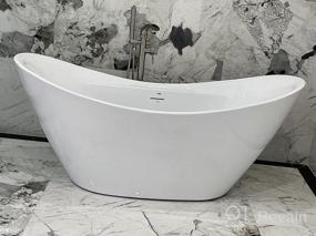 img 6 attached to FerdY Boracay 67: The Perfect Acrylic Freestanding Bathtub With Contemporary Design, Brushed Nickel Drain, Slotted Overflow, And CUPC Certification