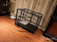 img 1 attached to PawHut Folding Design Heavy Duty Metal Dog Cage Crate & Kennel With Removable Tray And Cover, & 4 Locking Wheels, Indoor/Outdoor 49 review by Renee Jones