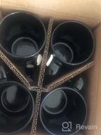 img 1 attached to Set Of 4 Large Handle 15Oz Classic Black Ceramic Coffee Mugs By Serami review by Brad Laverentz