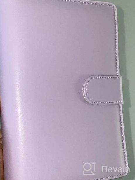 img 1 attached to PU Leather Personal Planner Notebook With 40 Pages Loose-Leaf Papers, 6 Zipper Bags For Filler Paper, Category Stickers, Pen Holder & Magnetic Buckle (Lavender, 7.5” X 5.2”) review by Kerry Johnson