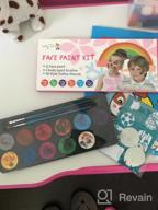 img 1 attached to Safe And Non-Toxic Maydear Pearl Face Painting Kit For Kids - Large Water-Based Paints In 12 Colors review by Adam Cooper