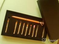 img 1 attached to Set Of 10 Replacement Nail Art Brush Heads And 1 Fashion Brush Handle For Acrylic, UV Gel, And 3D Manicure Designs In Rose Gold review by Hartman Hernandez