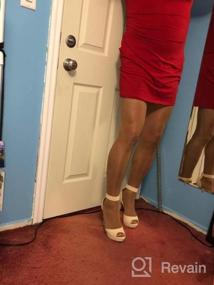 img 6 attached to Женское сексуальное облегающее мини-платье с высоким воротником - клубный стиль Cailami с длинными рукавами