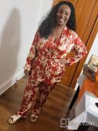 img 1 attached to Floral Silk Satin Pajama Set For Women: 3-Piece Sleepwear With Robe And Pant review by Amanda Hill