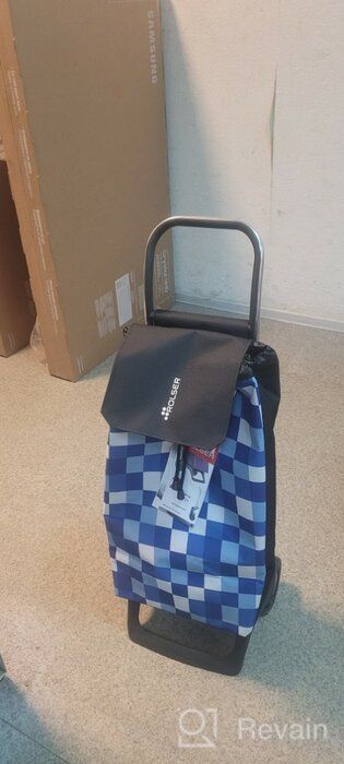 img 1 attached to Rolser JOY azul trolley bag (JET034), checkered blue review by Dagmara Iwaczuk-Wgrz ᠌
