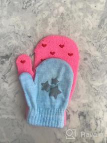 img 5 attached to Детские вязаные перчатки унисекс, варежки - 6 пар, эластичные зимние варежки для малышей от Cooraby