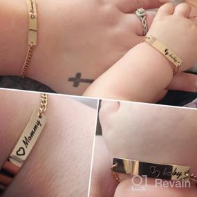 img 5 attached to WUSUANED Son, Daughter, and Mommy Bracelet Set: The Perfect Baptism Gift for New Mom and Her Children