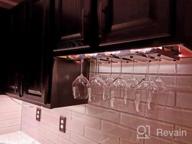 img 1 attached to 🍷 Wooden Under Cabinet Wine Glass Holder - Under Shelf Kitchen Stemware Rack for Wine Glasses and Stemware - Stemware and Glassware Hanger and Organizer - Stores Up to 6 Glasses review by Brian Dildine
