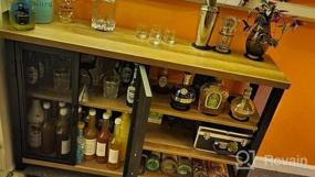 img 7 attached to 47-дюймовый промышленный барный шкаф BON AUGURE со съемной винной полкой - деревенский фермерский барный шкаф для дома