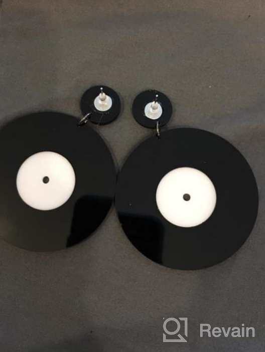 img 1 attached to Retro Vinyl Record Earrings: 1950'S/80'S Inspired Music DJ Stud Jewelry review by Tony Watts