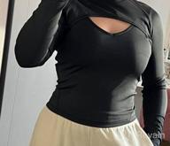img 1 attached to Hiverlay Women'S Athletic 2-In-1 Long Sleeve Crop Top With Thumbholes For Gym, Yoga, And Running Workouts review by Eddie Kittylovin