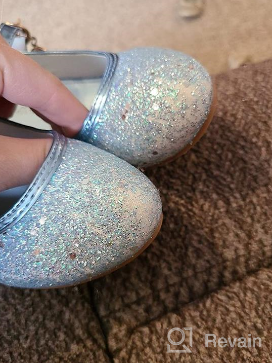 img 1 attached to 💎 Sparkly Princess Toddler Girls' Flats Shoes review by Buddy Camaney