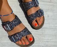 img 1 attached to Comfort Meets Style With LUFFYMOMO Womens Cork Sole Sandals - Adjustable Straps For Perfect Fit! review by Rick Howlett