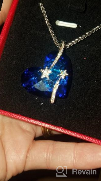 img 1 attached to LADY COLOUR Heart Necklaces: Engraved Crystal Jewelry Gifts for Women in Gift 💖 Box - Ideal for Wife, Girlfriend, Mom, and Daughter on Christmas, Birthday, and Anniversary! review by Gina Cravalho